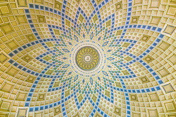 The beautiful domed roof of the Türkmenbaşy Ruhy Mosque.