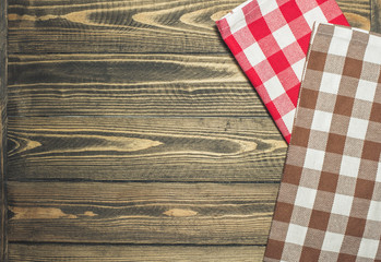 Fototapeta na wymiar towel on wooden menu background
