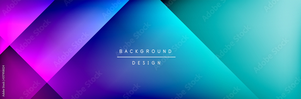Poster abstract background - squares and lines composition created with lights and shadows. technology or b