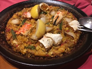 カニとホタテのパエリア