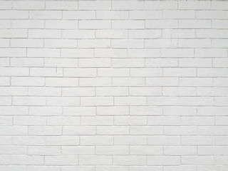 White brick wall background texture for background or backdrop