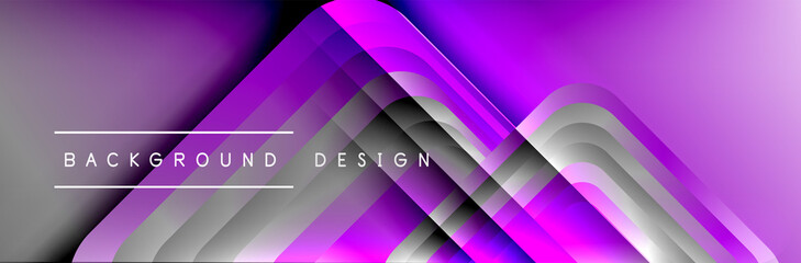 Round squares shapes composition geometric abstract background. Vector Illustration