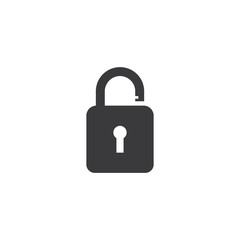 Padlock logo vector template illustration icon