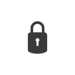 Padlock logo vector template illustration icon
