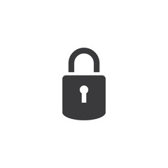 Padlock logo vector template illustration icon