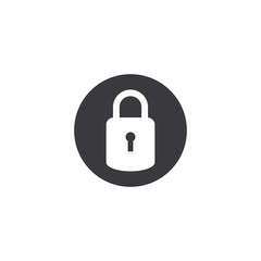 Padlock logo vector template illustration icon