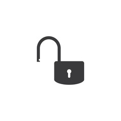 Padlock logo vector template illustration icon