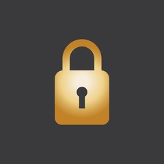 Padlock logo vector template illustration icon