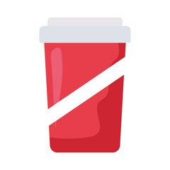 Isolated soda mug vector design