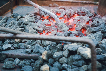coals in fire