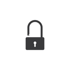 Padlock logo vector template illustration icon