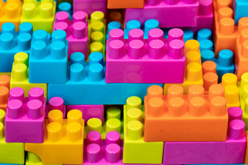 Closeup of colorful Construction set
