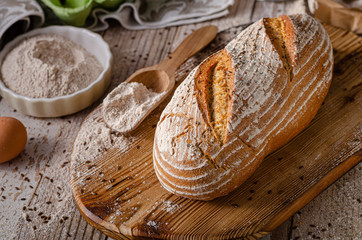 Homemade caraway bread