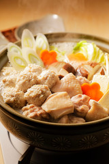 鶏鍋　Japanese chicken hot pot