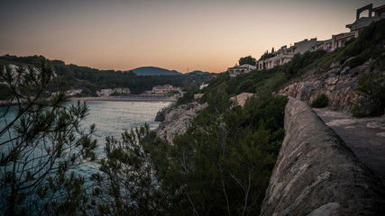 Fototapeta premium sunset on coast of sea