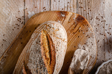 Homemade caraway bread
