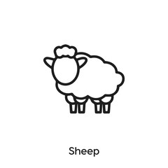 sheep icon vector . sheep symbol sign
