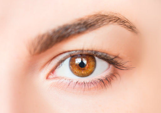 Closeup image of hazel eyes