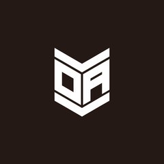 Logo alphabet monogram with emblem style