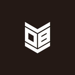 Logo alphabet monogram with emblem style