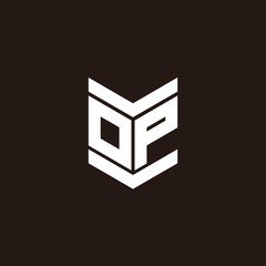 Logo alphabet monogram with emblem style