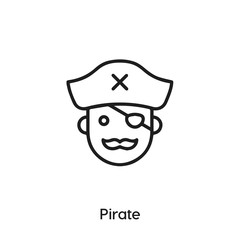 pirate icon vector . pirate symbol sign
