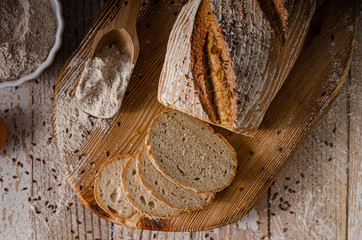 Homemade caraway bread