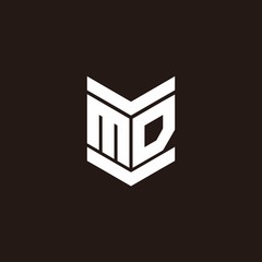 Logo alphabet monogram with emblem style