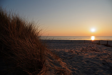 Sonnenuntergang in Groet in den Niederlanden