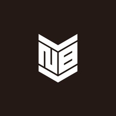 Logo alphabet monogram with emblem style