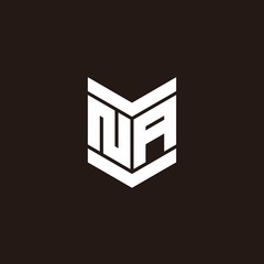 Logo alphabet monogram with emblem style