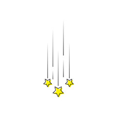 Falling Stars vector icon symbol isolated on white background
