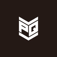 Logo alphabet monogram with emblem style