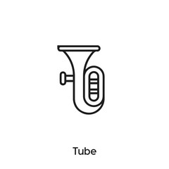 tube icon vector . tube symbol sign