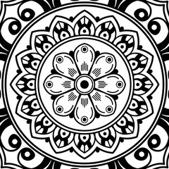 Mandala decorative ornament. Can be used for greeting card, phone case print, etc. Hand drawn background