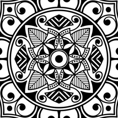 Mandala decorative ornament. Can be used for greeting card, phone case print, etc. Hand drawn background