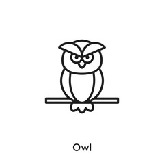 owl icon vector . owl symbol sign