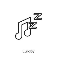 lullaby icon vector . lullaby symbol sign