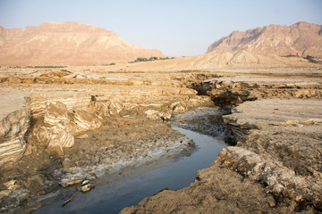 Riachuelo en el desierto, en Israel