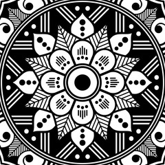 Mandala decorative ornament. Can be used for greeting card, phone case print, etc. Hand drawn background