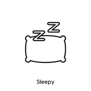sleepy icon vector. sleepy icon vector symbol illustration. Modern simple vector icon for your design. sleepy icon vector	