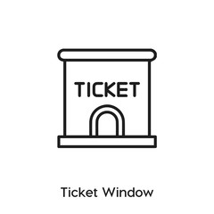 ticket window icon vector . ticket window symbol sign