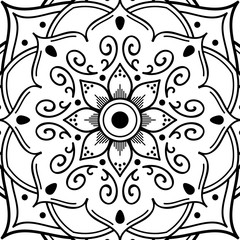 Mandala decorative ornament. Can be used for greeting card, phone case print, etc. Hand drawn background