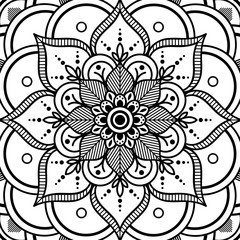 Mandala decorative ornament. Can be used for greeting card, phone case print, etc. Hand drawn background