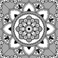 Mandala decorative ornament. Can be used for greeting card, phone case print, etc. Hand drawn background