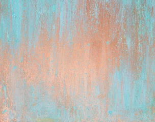 Wall murals Light blue The texture of the copper background is covered with a patina