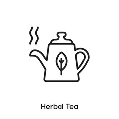 Obraz premium herbal tea icon vector. herbal tea symbol sign