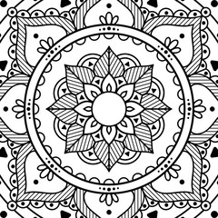 Mandala decorative ornament. Can be used for greeting card, phone case print, etc. Hand drawn background