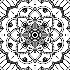 Mandala decorative ornament. Can be used for greeting card, phone case print, etc. Hand drawn background