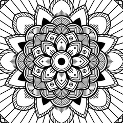 Mandala decorative ornament. Can be used for greeting card, phone case print, etc. Hand drawn background